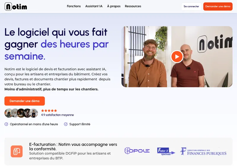 Capture d'écran de Notim